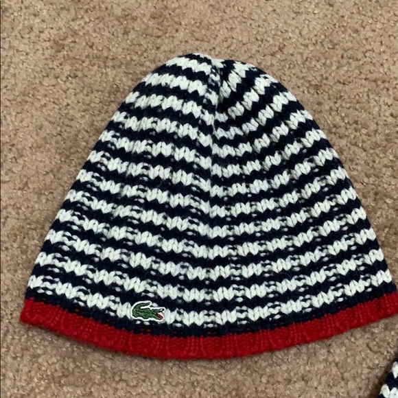 lacoste hat and scarf